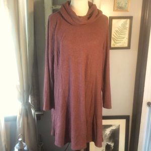 SONOMA; THERMAL COWL NECK DRESS